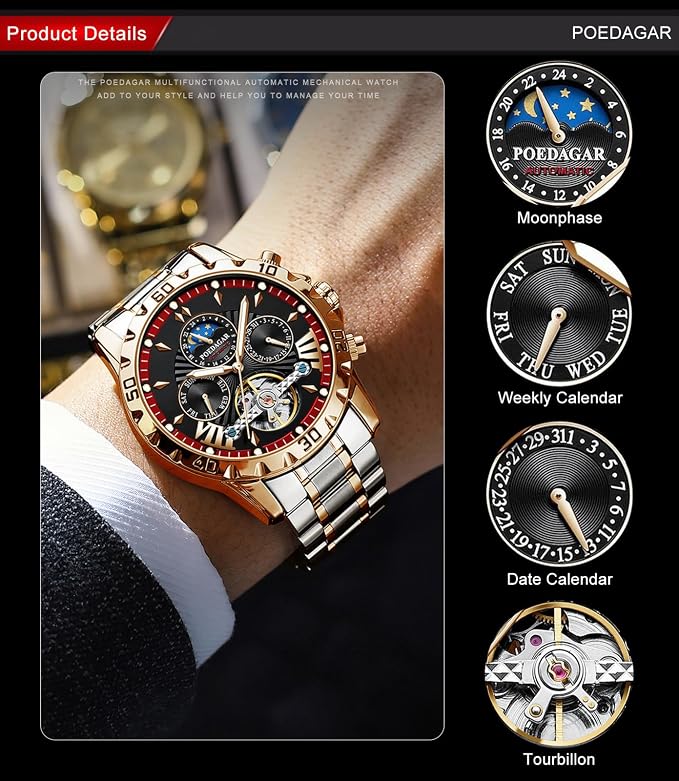 POEDAGAR 1410 | Luxury Automatic Watch بُوداغار 1410 | ساعة أوتوماتيكية فاخرة