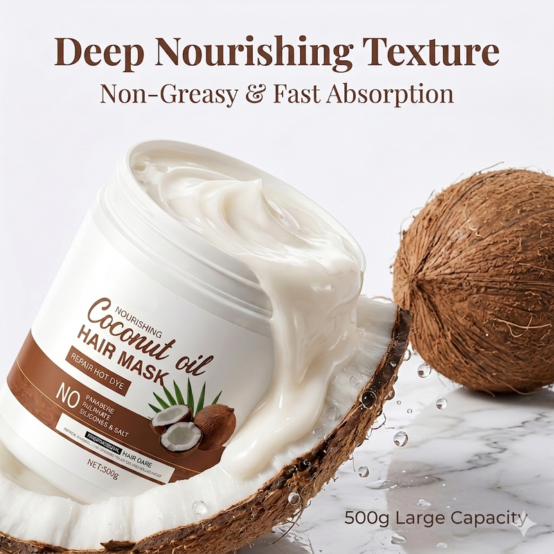 🔥50%off🔥Intensive Coconut Oil Hair Mask | Frizz Control & Deep Nourishment | detail view
