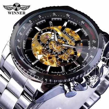 ⭐ Winner Automatic Skeleton Mechanical Watch| Luxury Watch